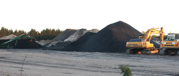 heaps of coal