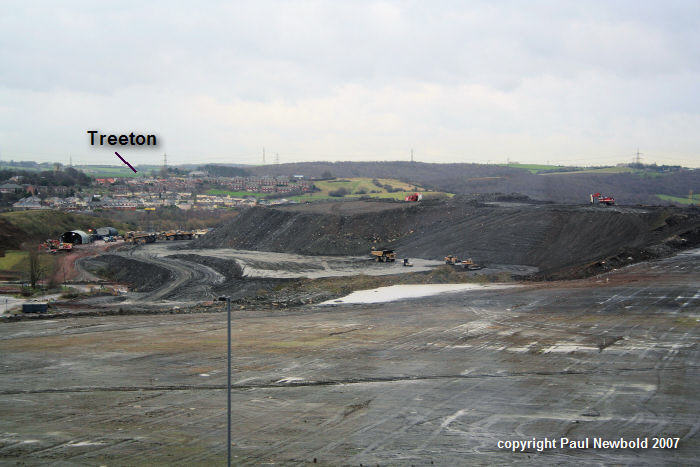 orgreave opencast with treeton in the background