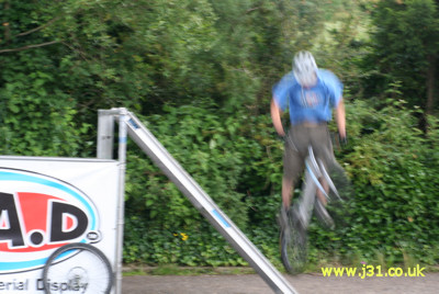 mountain biker controlled crash