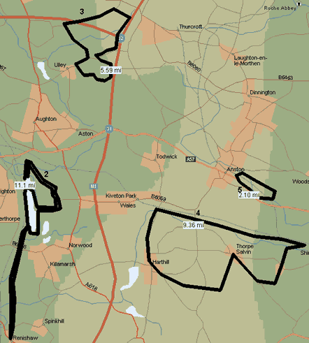 schematic diagram of walk routes